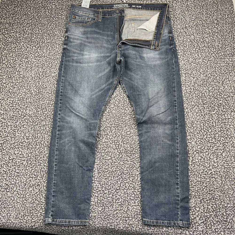Signature by Levi Strauss Jeans Men 40x32 Blue Stretch Denim Slim